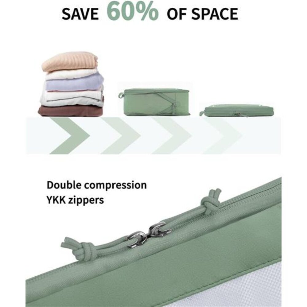 5set Compression Packing Cubes For Suitcases Orga… - image 3